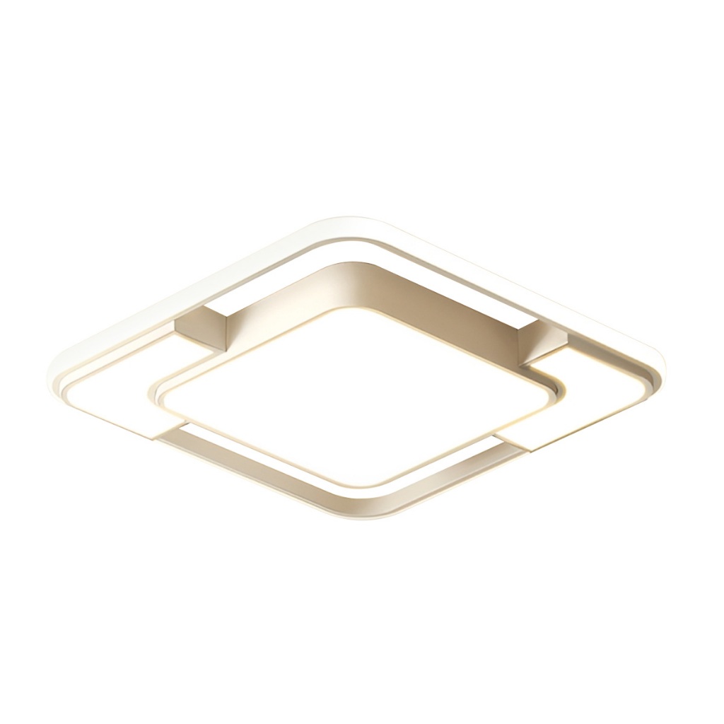 Lustre Moderno Pendente Led Plafon 3 Em 1 Tonalidades Bivolt Luminária Teto Luxo Quarto Sala Quadrado