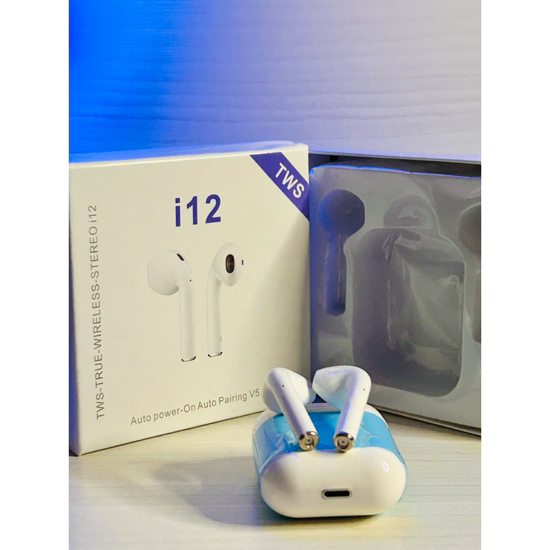 Fone de Ouvido Bluetooth Sem Fio i12 TWS Original Touch Estéreo Barato Pronta Entrega