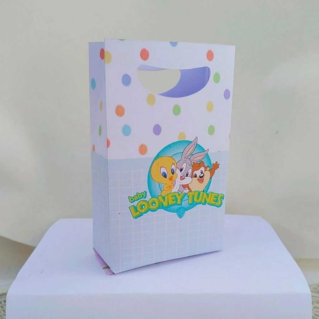 Kit Sacolinha Surpresa Festa Infantil Personalizada BABY LOONEY TUNES Lembrancinhas Aniversário PEGUE E MONTE