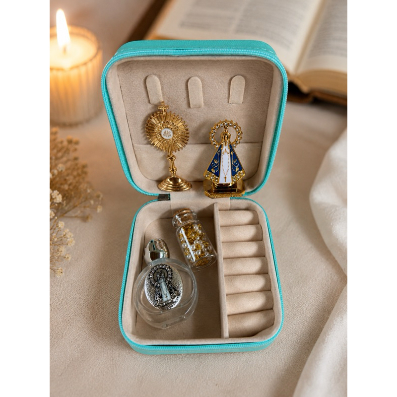 Mini Oratório Portátil Católico Nossa Senhora Aparecida | Presente Religioso Exclusivo