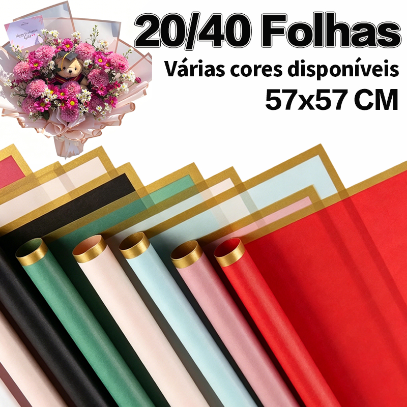 20/40 Units Papel para embrulho de buquê super impermeável 57X57cm