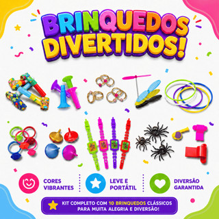 Kit 100 Mini Brinquedos Sortidos para Sacolinha Surpresa Festa Infantil Aniversário e Doação
