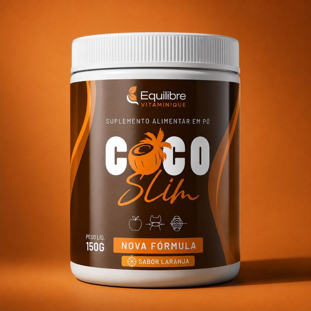 1 Coco Slim 150g – Suplemento Alimentar em Pó | Sabor Laranja | Beta Alanina + Gengibre + Beterraba + Taurina