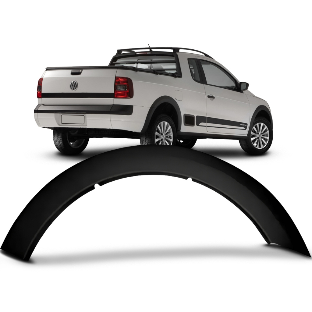 Alargador Paralama Traseiro Saveiro G5 G6 2009 A 2016 Moldura Preto Texturizado