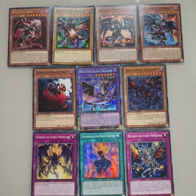 Combo Set Red-Eyes / Dragão Negro de Olhos Vermelhos - Combo de Cartas Yu-Gi-Oh / Yugioh