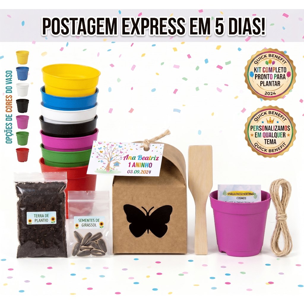 Lembrancinha de Aniversário | Lembrancinha Personalizada | Borboleta | Jardim | Lembrancinha menina