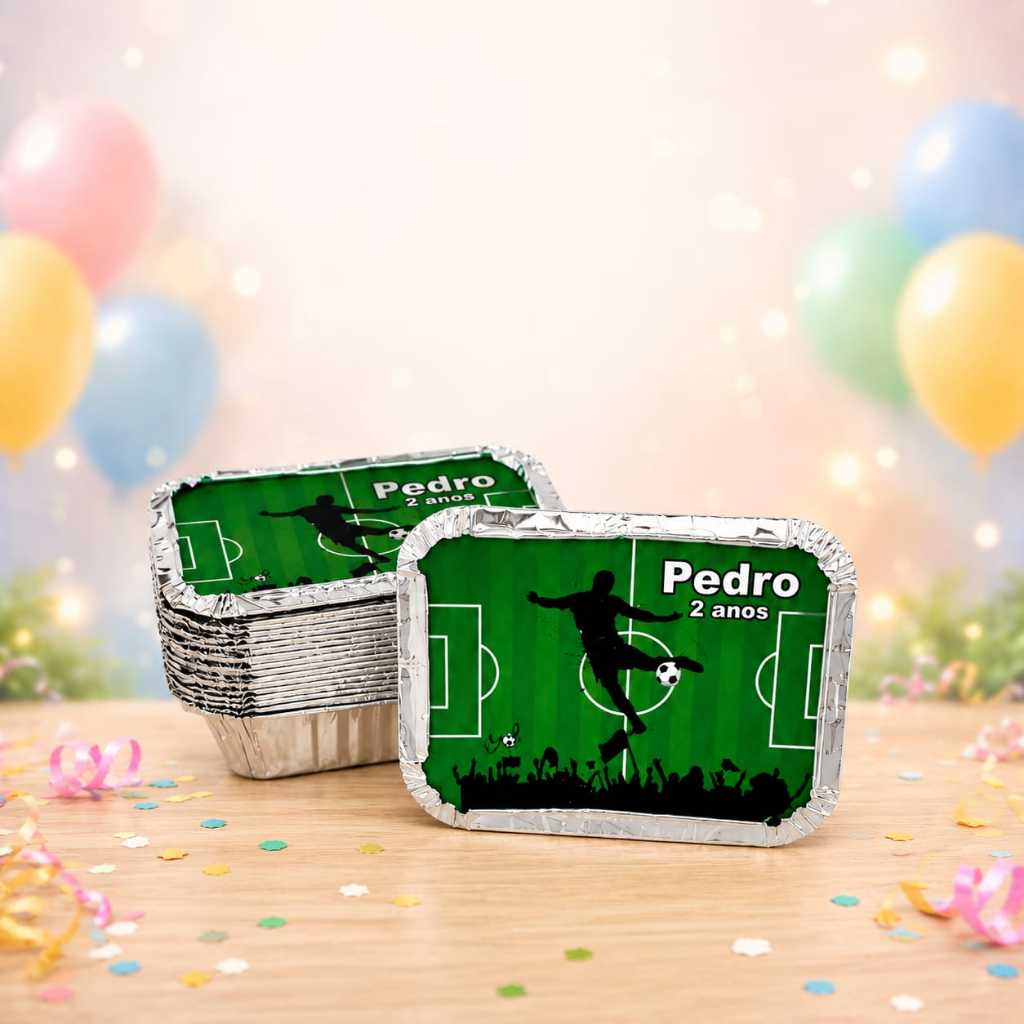 Kit Marmitinha Personalizada para Lembrancinha Festa Aniversário Futebol