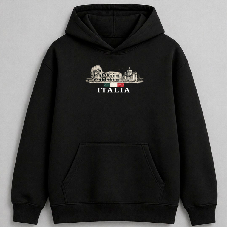 Moletom Canguru Flanelado Itália Masculino e Feminino Blusa De Frio inverno Lançamento