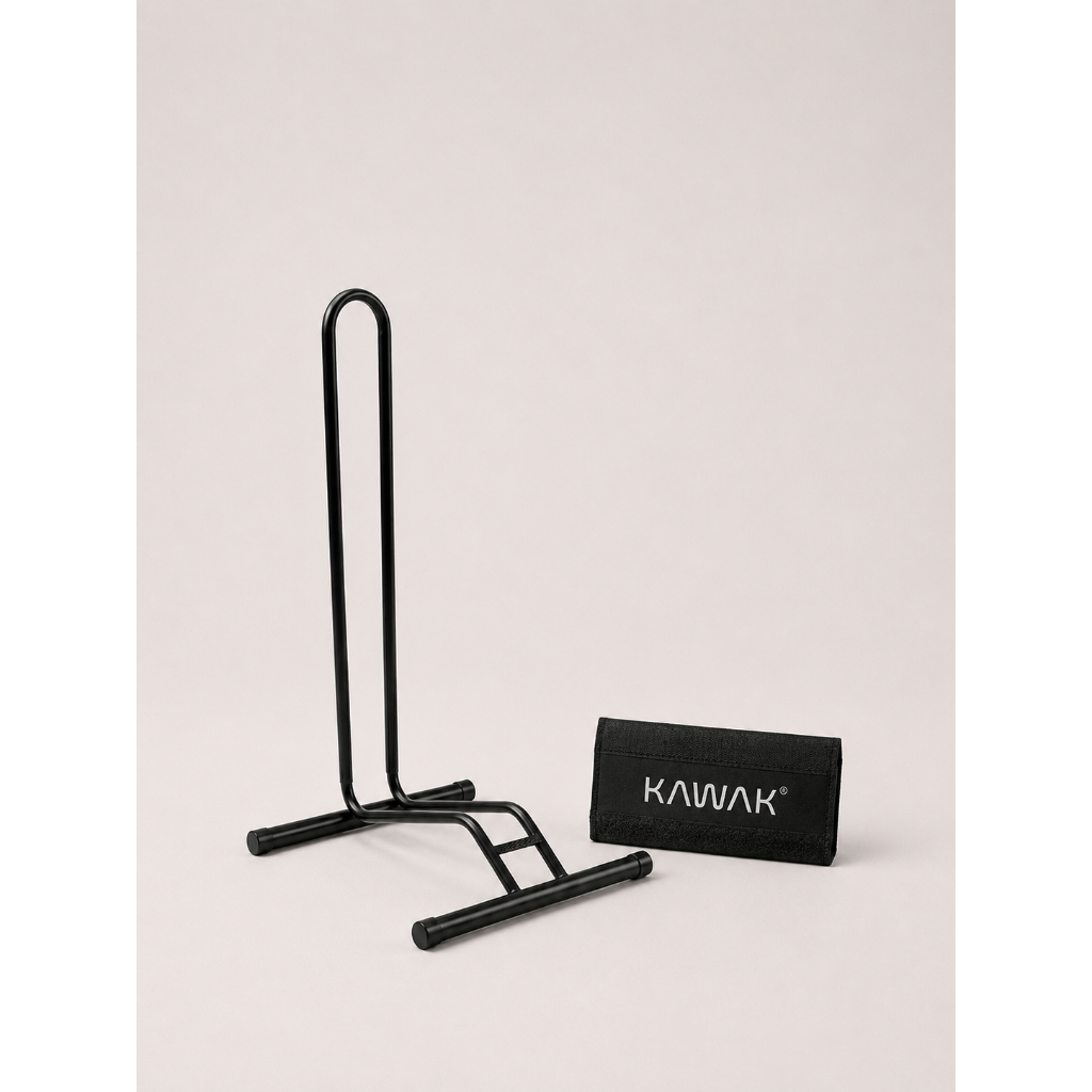Kit Suporte Chão Bike Aro 20 A 29 Em L Estacionamento Expositor + Protetor de Quadro Bike