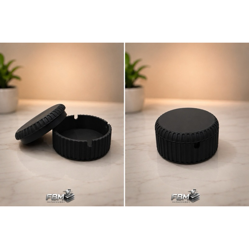 Cinzeiro com Tampa Anti Odor Moderno 3D