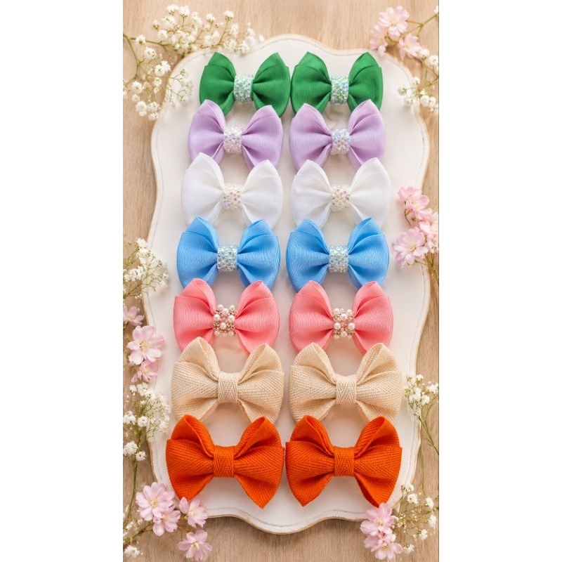 Kit 14 Laços luxo Infantil Coloridos | Bico de Pato | Laços para Bebê e Menina