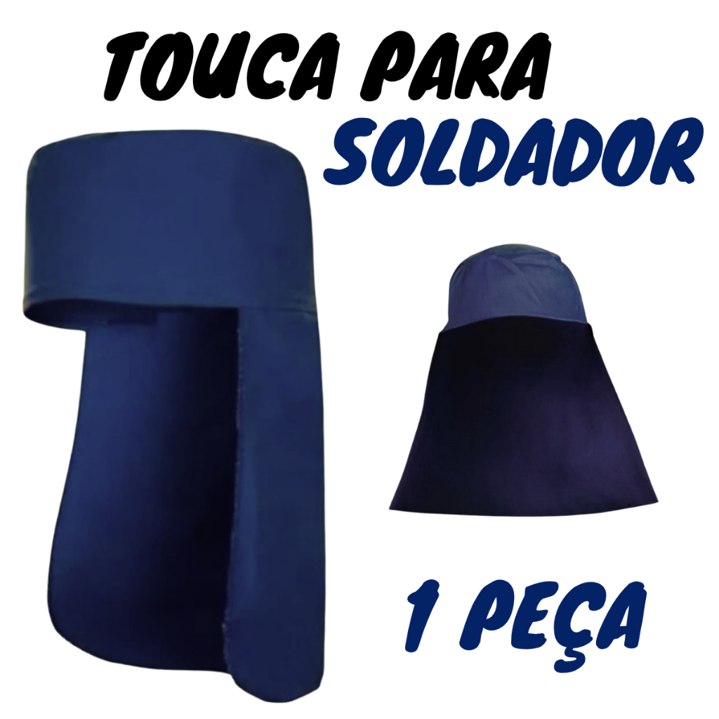 Touca para Soldador Capuz Azul - Soldaforte
