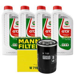 Kit 04 Óleo Castrol 20w50 Gtx Antiborra + Filtro Oleo W7195