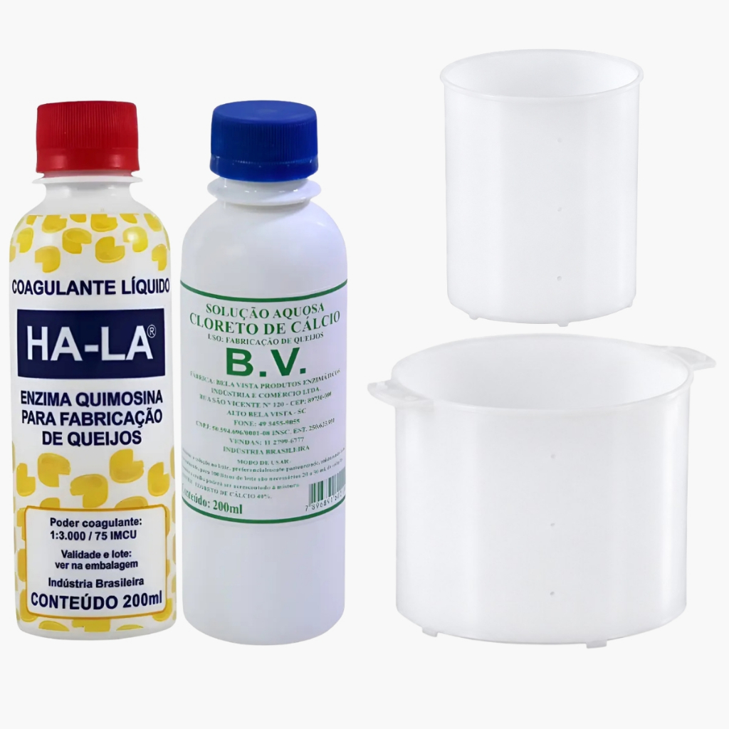 Kit Coalho Cloreto + Forma 500g E 1kg