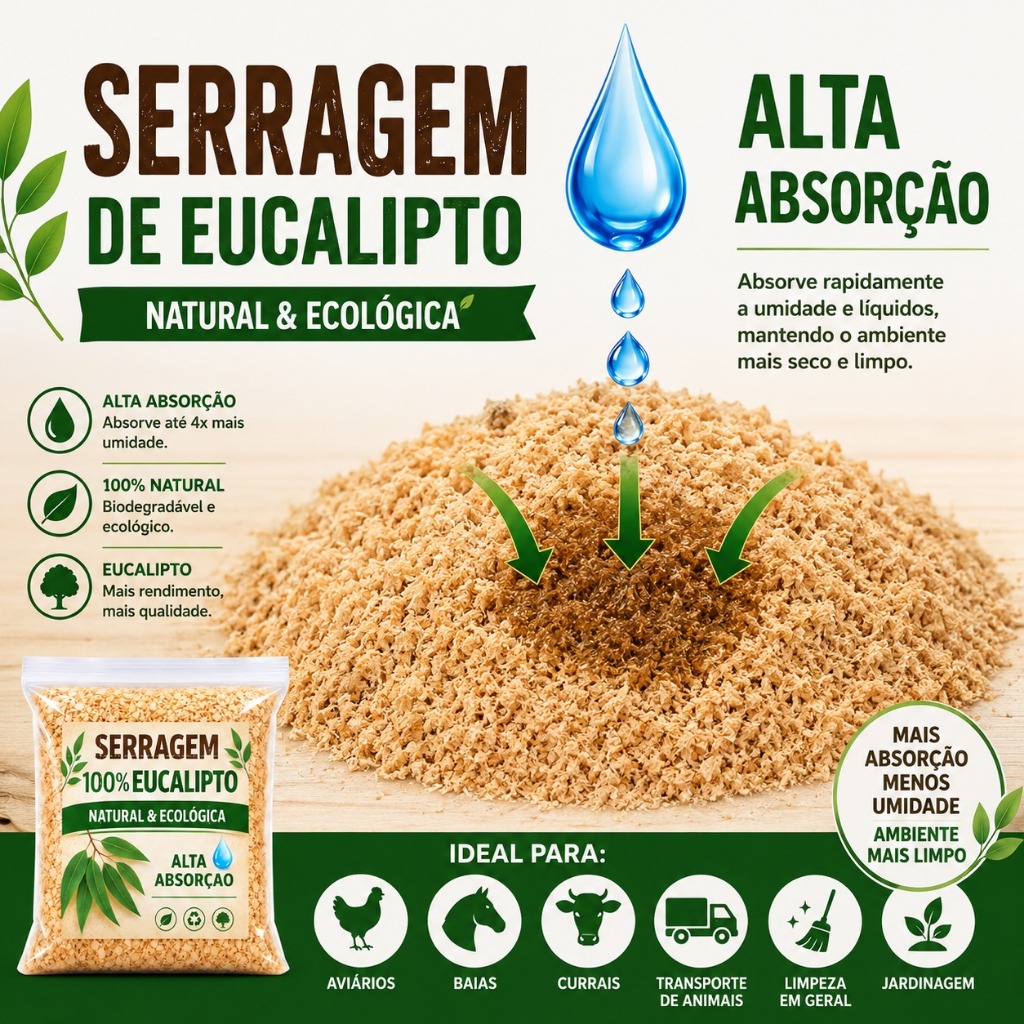 Serragem De Eucalipto Roedores Hamster Coelho Forração Gaiola Substrato Jardinagem Alta Absorção Sem Cheiro Gaiola Pet