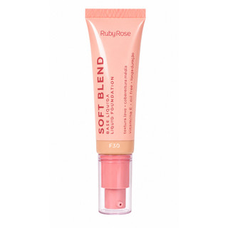 Base Facial Líquida Soft Blend F30 - Textura Fina, Acabamento Matte, Controle de Oleosida…