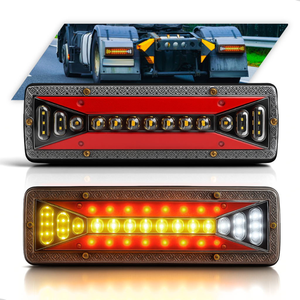 Par Lanterna Sinaleira Led Sequencial Caminhão Carretinha F4000 12v / 24v