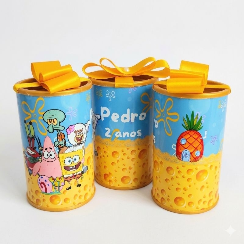 Kit Cofrinhos Personalizados Bob Esponja 🧽 Lembrancinha de aniversário infantil Bob esponja | Personalizados Bob Esponja