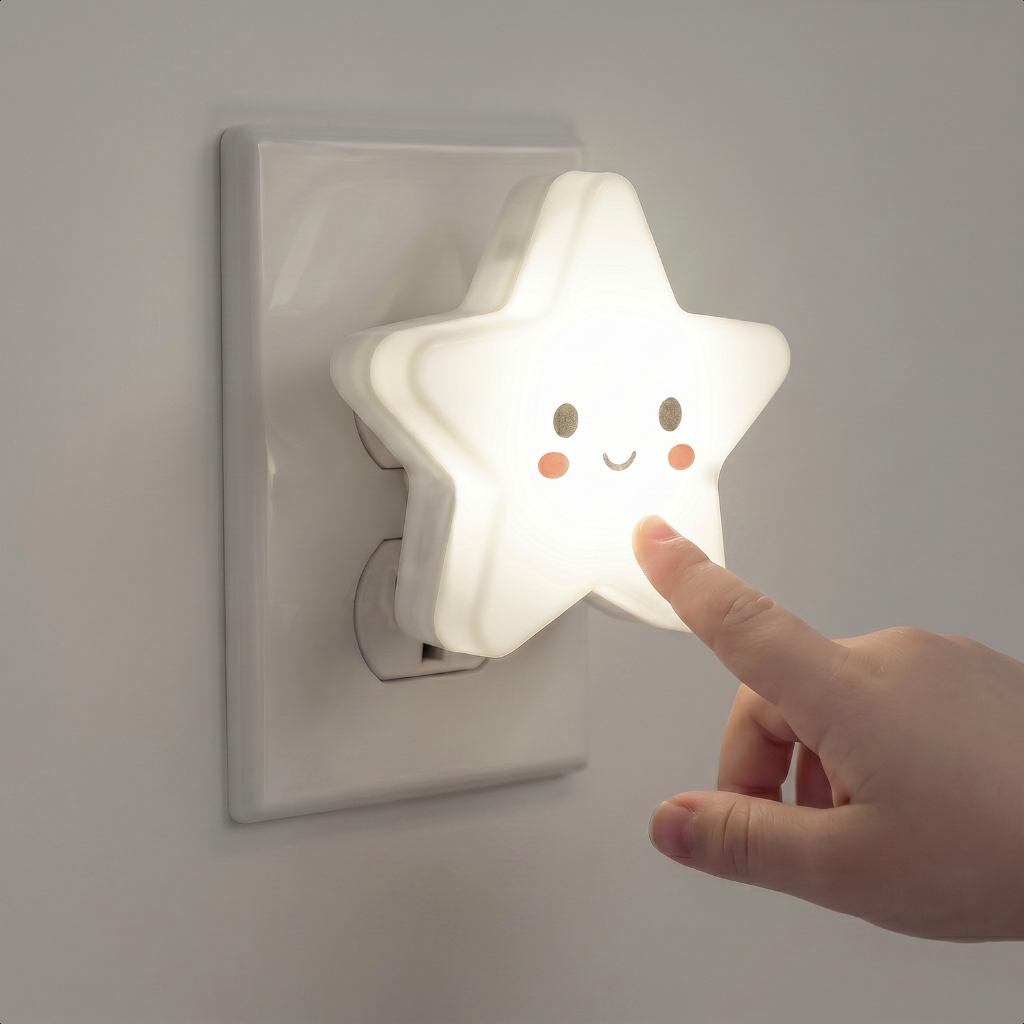 Luminária Formato Estrela Abajur Iluminação Suave Econômica 1W Bivolt Pequena Quarto Criança