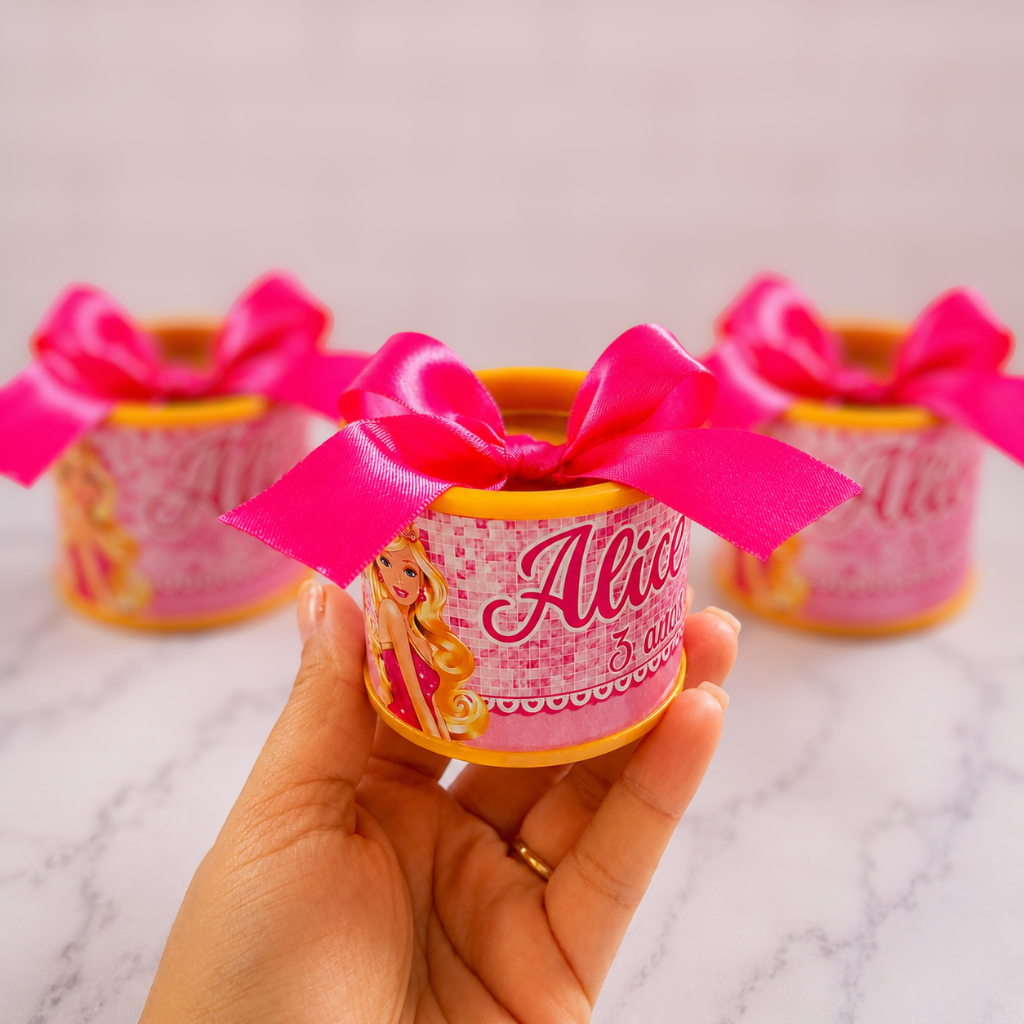 Kit Tubolata Personalizada 5x6- Barbie- Lembrancinha de aniversário- Fazemos todos os temas