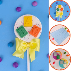 1~5 Forma BWB Simples Semiprofissional, Alto Rendimento Doces Finos Chocolates - Tablete Alfabeto//(CHOCO)