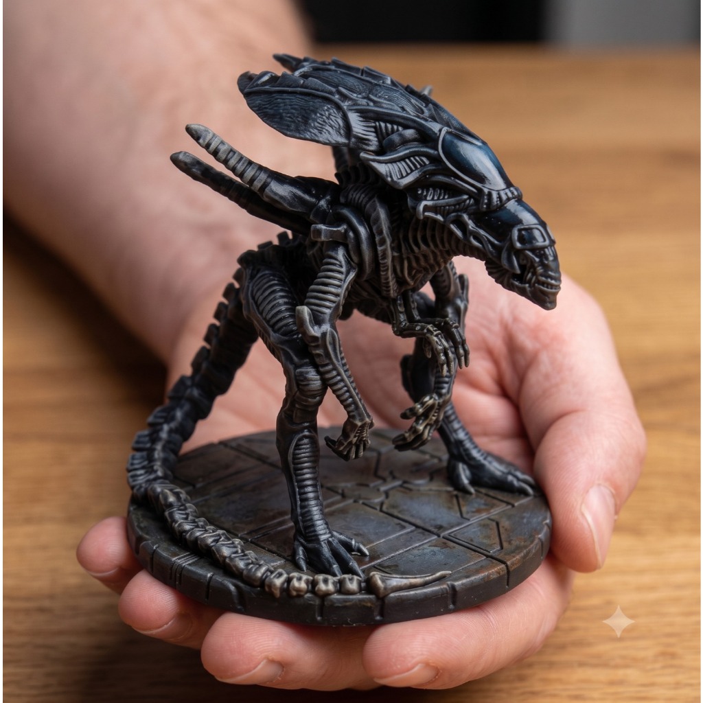 Miniatura Rainha Alien – Resina 3D de Alta Qualidade – Sem Pintura