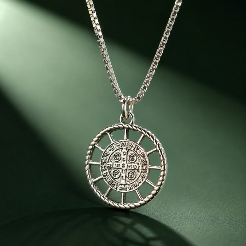 Gargantilha Prata 925 São Bento Vazado Delicada e Elegante — imagem 2 de 2