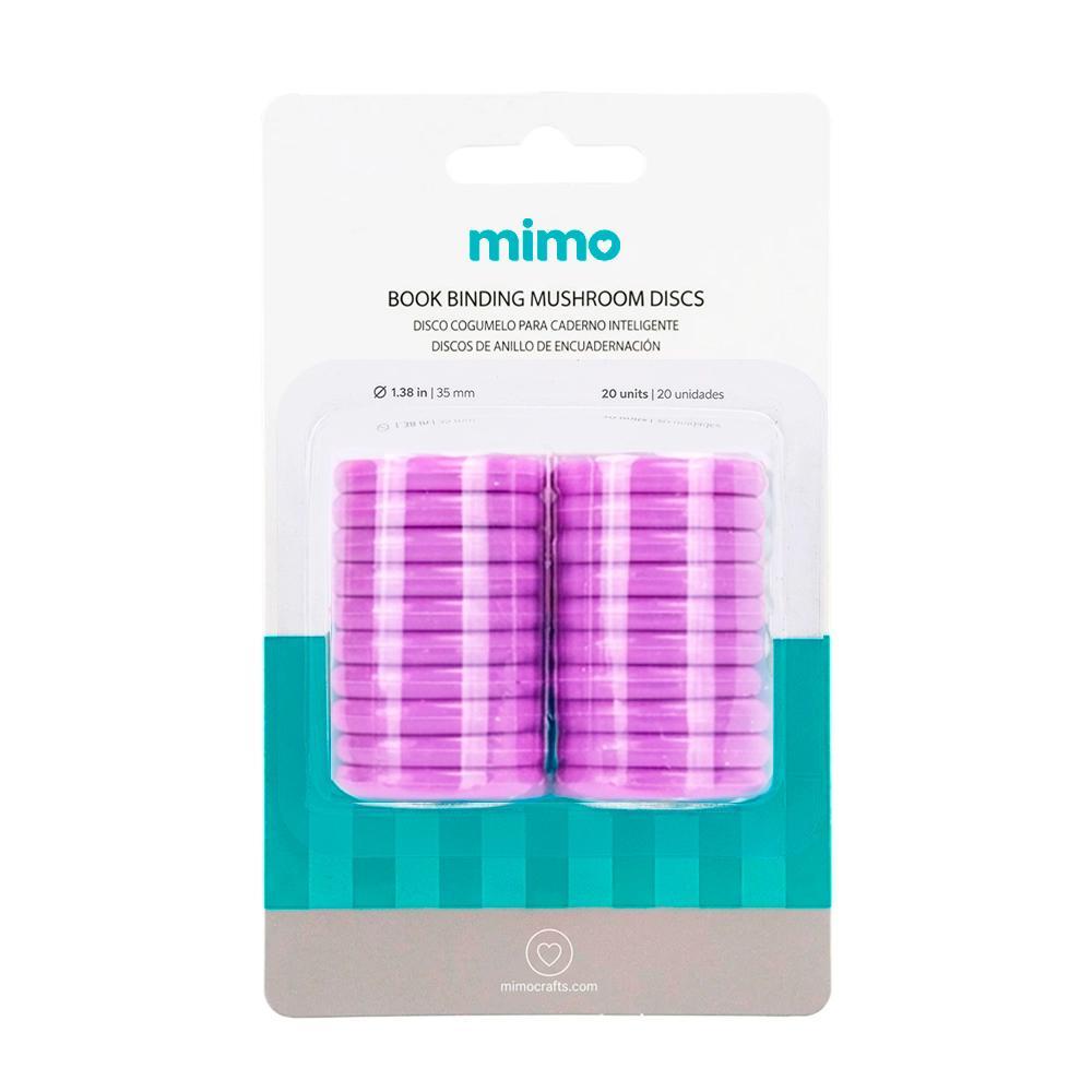 Disco Cogumelo para Caderno Inteligente Lilás Mimo - 35 mm - 20 Unids