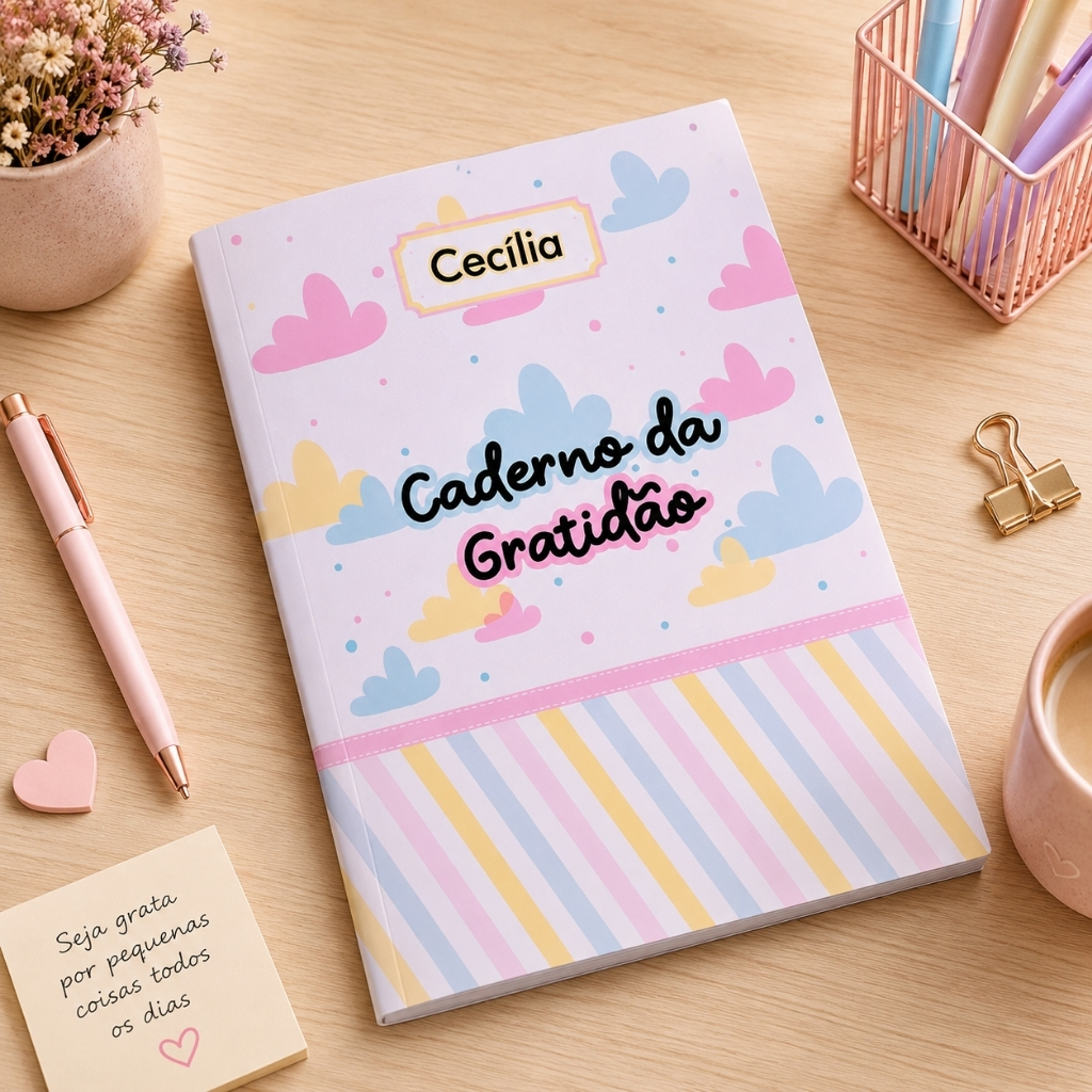 Imagem Caderno da Gratidão Personalizado | Diário de Gratidão e Reflexão