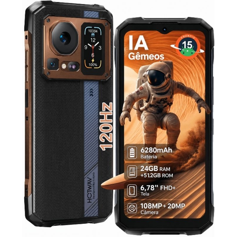 HOTWAV CYBER 16 PRO 24/512GB 108MP 6280mAh SMARTPHONE ROBUSTO PARA ATIVIDADES EXTREMAS DUAL SIM NFC