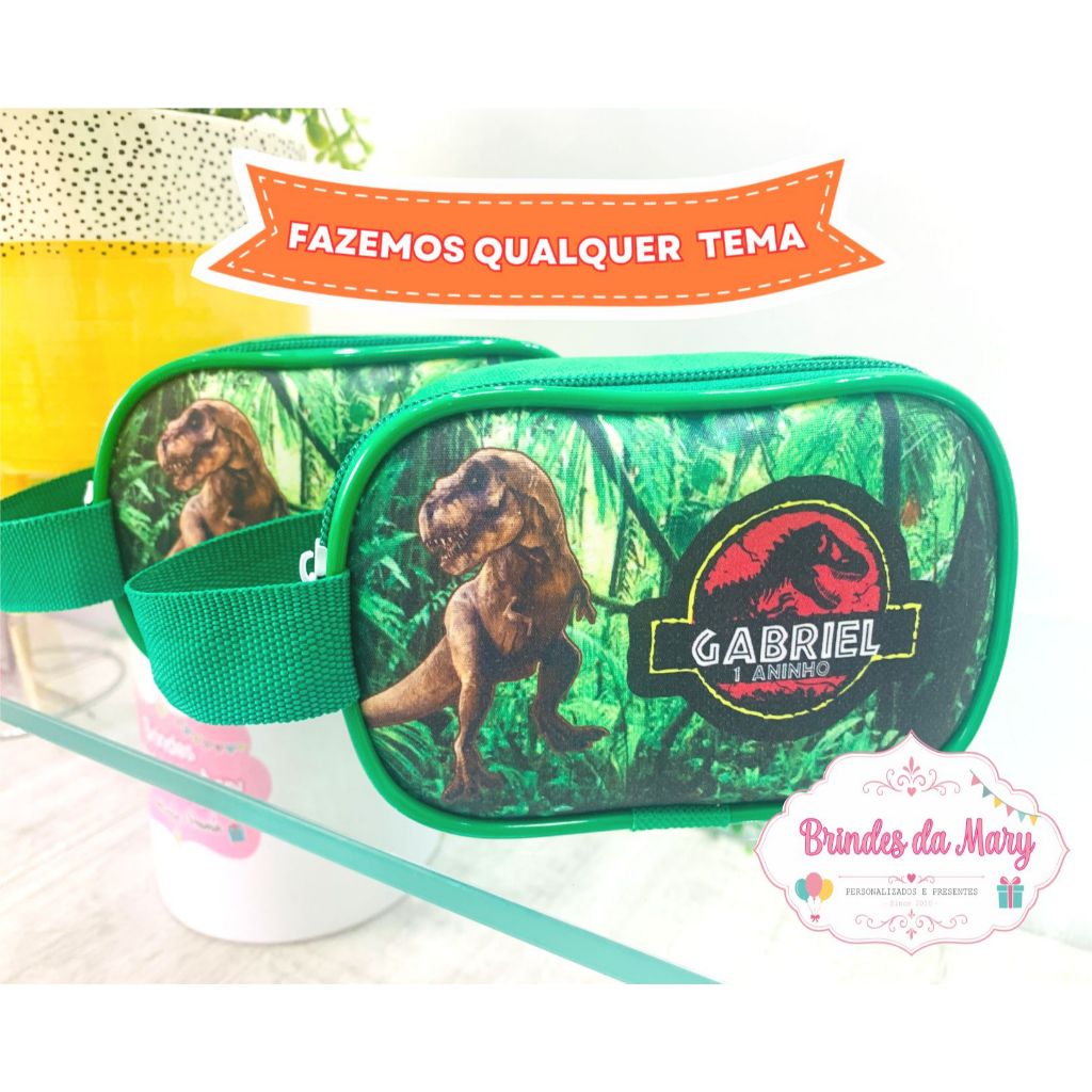 30 Bolsinhas Personalizadas Dinossauro Lembrancinha Infantil Festa Aniversário
