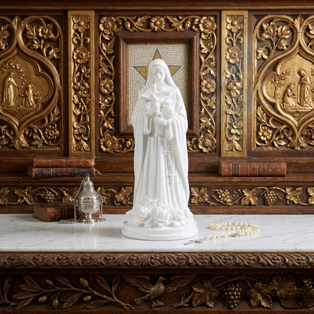Imagem Santa Rita de Cássia Católica 3D Decoração Religiosa Oratório Altar e Presente