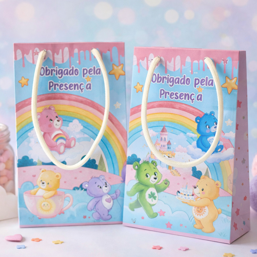 50 Sacolinha Personalizada lembrancinha de Aniversário URSINHOS CARINHOSOS Pegue e Monte