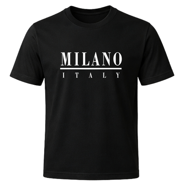 Camiseta Masculina 100% Algodao Estampada Milano Manga Curta
