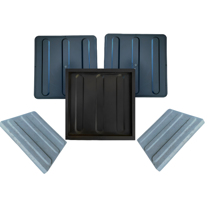 Kit 10 Formas p Pisos Textura Tatil Direcional 25x25x2,5 Rampas Acessiveis Sinalizada NBR 9050 Gme Formas Envio Imediato
