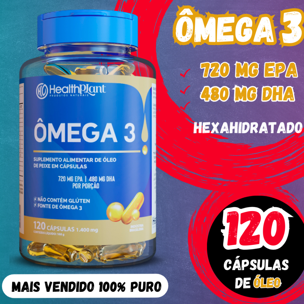 Mega Ômega 1400 Original Saúde do Coração, Cérebro e Imunidade 120 Cápsulas omega 3 DHA EPA
