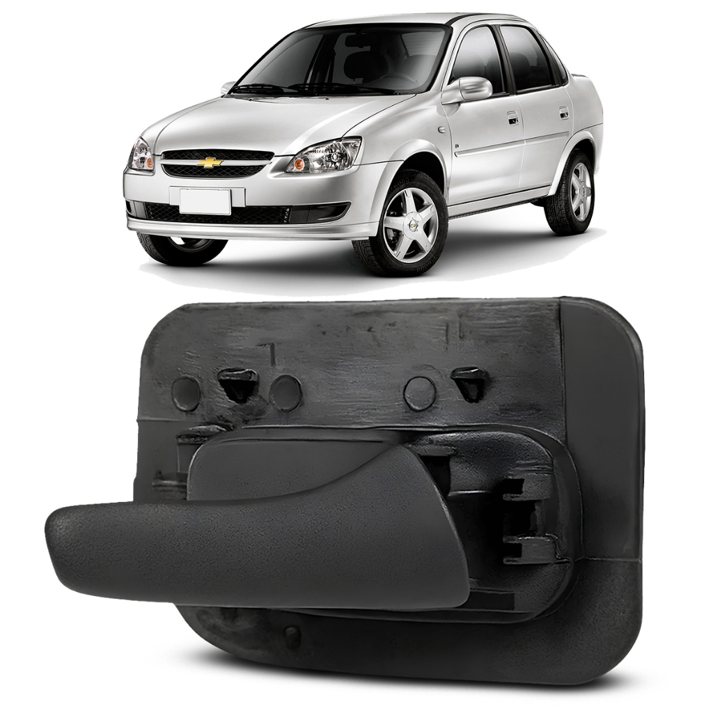 Maçaneta Interna Gatilho Com Base Porta Traseira Classic 1993 a 2016 Corsa Sedan G1 Wagon 96 a 2002