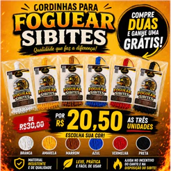 (SIBITES E CIA) KIT DE CORDINHAS PARA FOGUEAR SIBITES