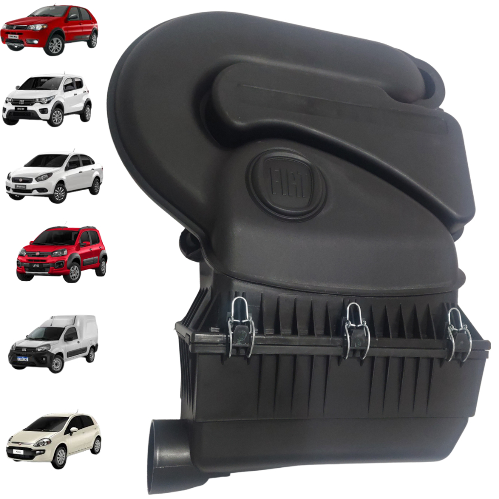 Caixa Filtro Ar Fiat Uno Palio Mobi Grand Siena Fiorino Strada Original Mopar Novo Com Filtro Incluso 100197684 10018820