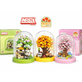 Blocos de Montar Flores na Cúpula INBLOX Mini 266 ou 280 Peças Mini Diorama Decorativo árvore