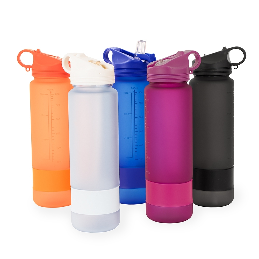 GARRAFA DE ÁGUA SQUEEZE COM CANUDO -  900ml - ESPORTES, LAZER, CORRIDA, FUTEBOL, ACADEMIA