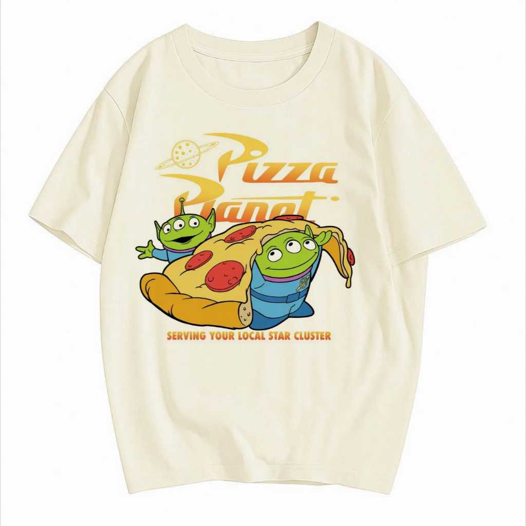 Camiseta Pizza Planet Alien Cluster - [Premium] Blusa divertida toy estampada story personagem