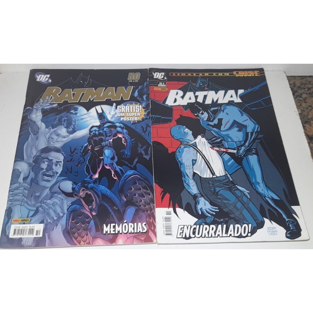 Batman - 5 Gibis Raros - Formato Americano - Dc Panini - Numeros: 45 - 46 - 48 - 50 - 51 - Em Muito Bom Estado