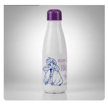 Garrafa Squeeze Infantil Disney Frozen Anna Branca Tampa Rox