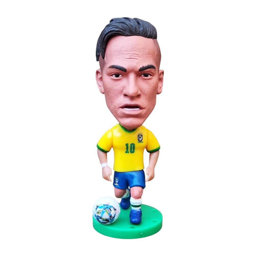 Mini Craque do Neymar Jr Brasil Soccerwe Boneco Miniatura Jogador de Futebol Colecionável