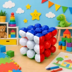 Cubo Mágico Esferas Interativo Giro Rápido Antistress Profissional Magic 3x3x3 Interativo Magic Cube