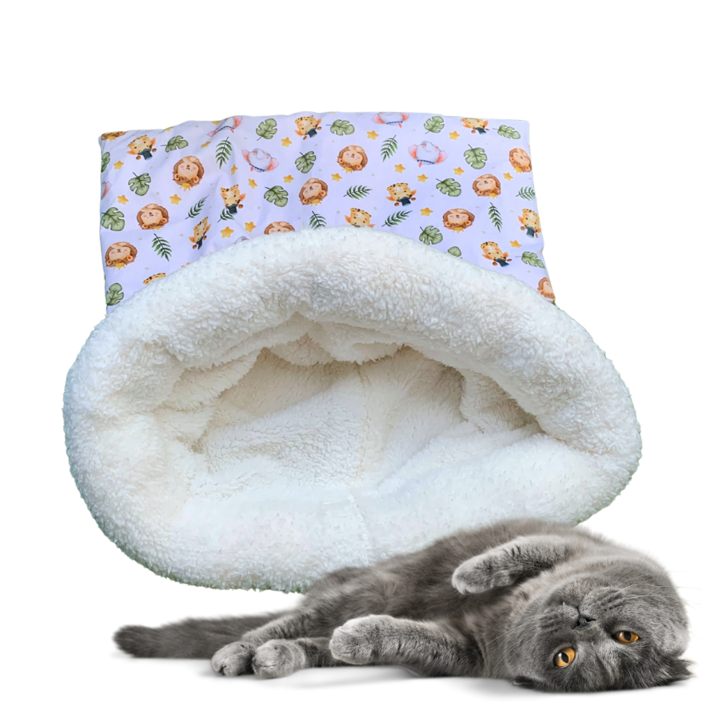 Cama Pet Toca Para Gatos Saco De Dormir Caminha Confortável Retangular