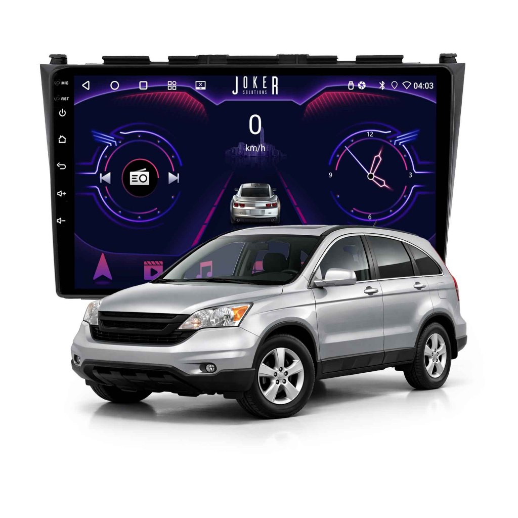 Multimídia Honda Crv 2007 A 2011 2ram+64gb Carplay Android Gps Bluetooth 9 Polegadas Sem Fio