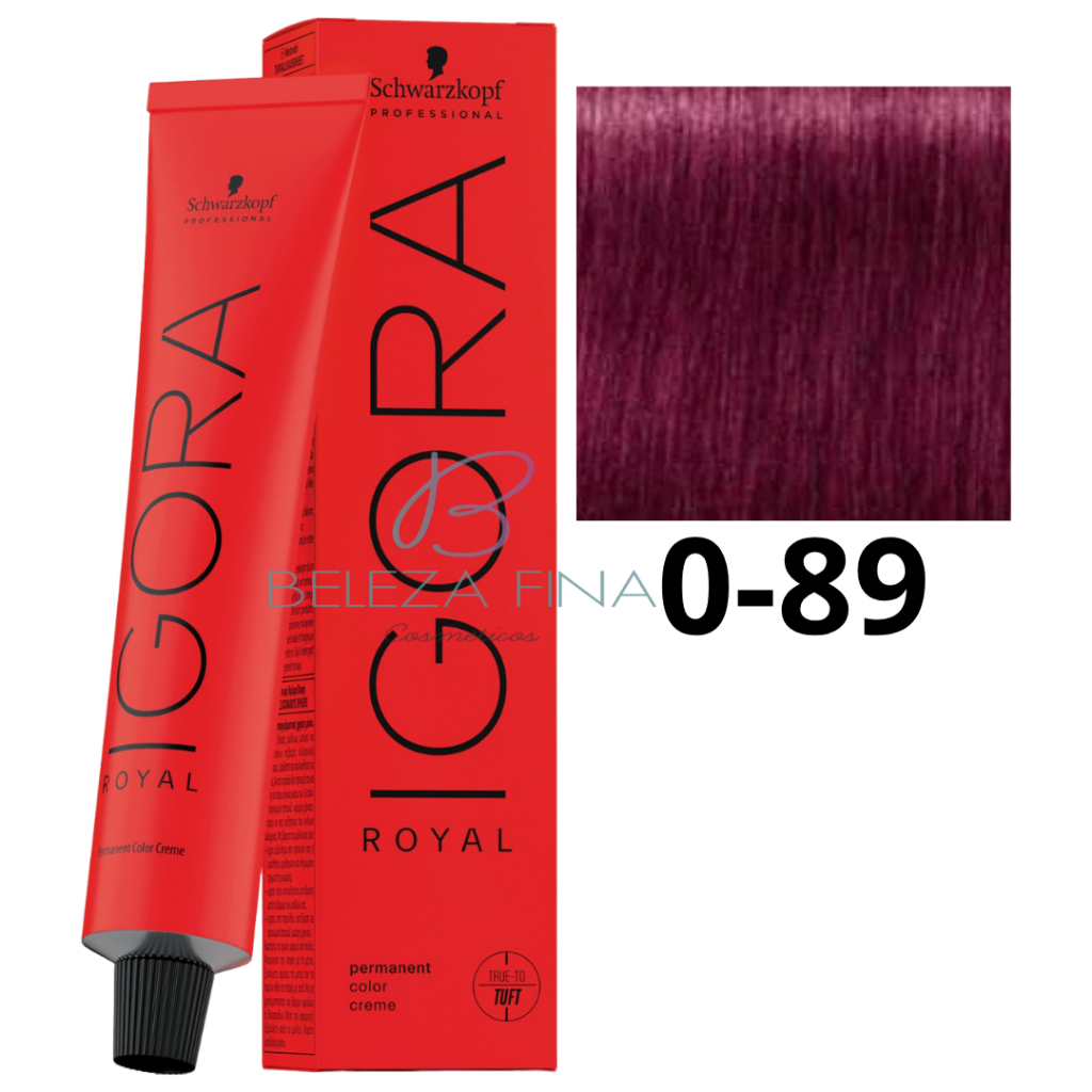 Coloração Schwarzkopf Igora Royal Tintura 0-89 60g VERMELHO VIOLETA