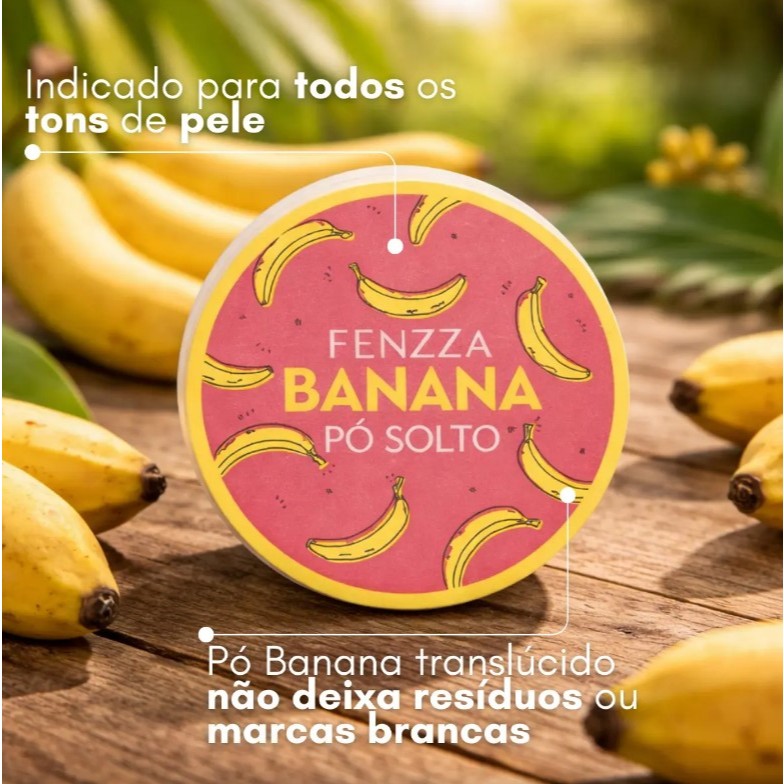 Pó Banana Solto Fenzza 15g Efeito Matte